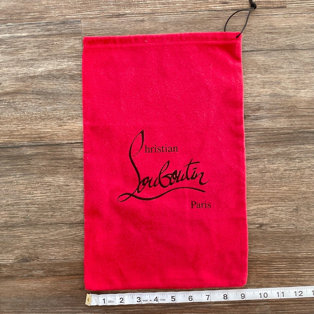 Beautiful Suede Authentic Christian Louboutin Dust bag. Draw String Dust…